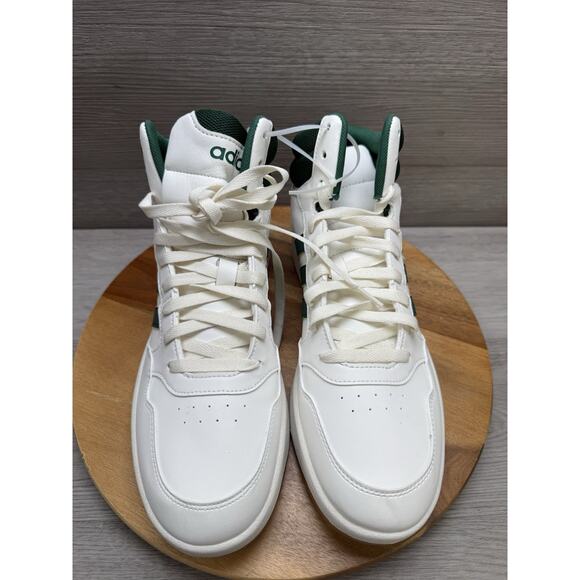 Adidas Hoops 3.0 Mid Men\'s Athletic Shoe White Sneakers Trainers Size 10.5